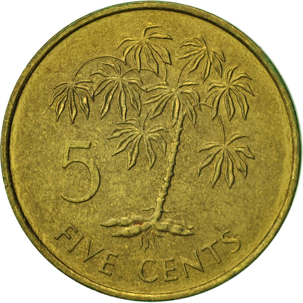 Seychelles | 5 Cents Coin | Manioc plant | Km:47.1 | 1982 - 2003