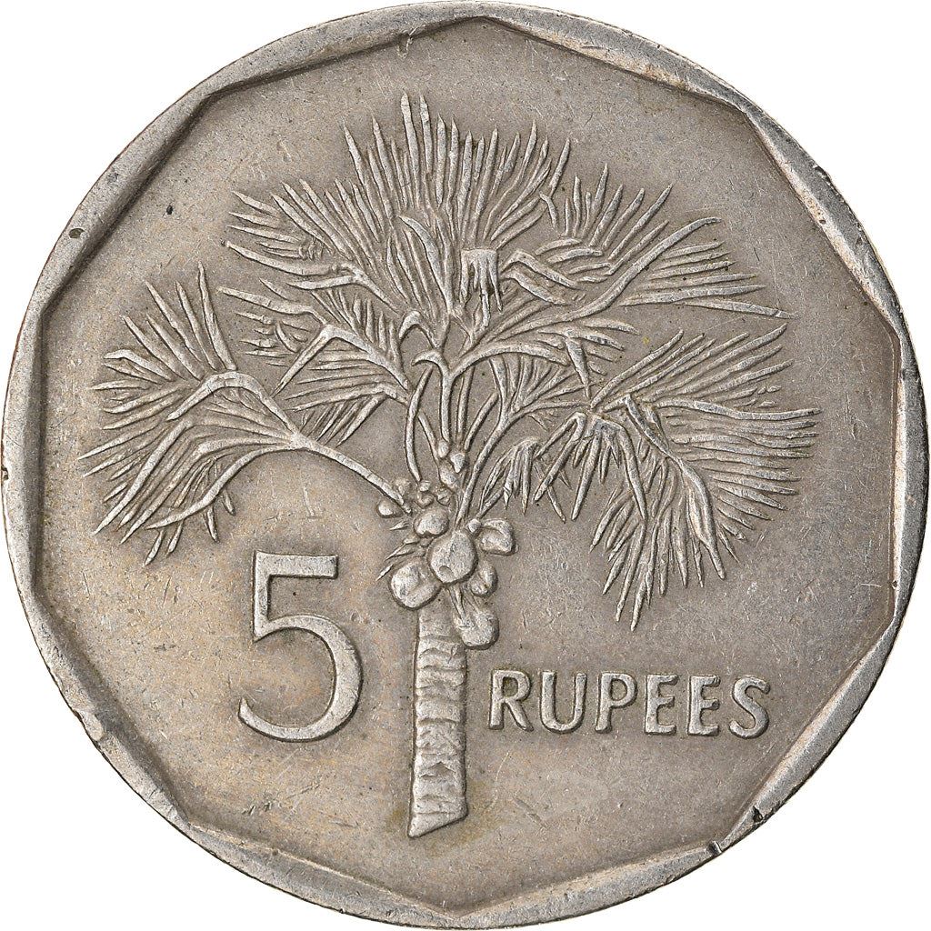 Seychelles | 5 Rupees Coin | Palm tree | Km:51.1 | 1982 - 2010