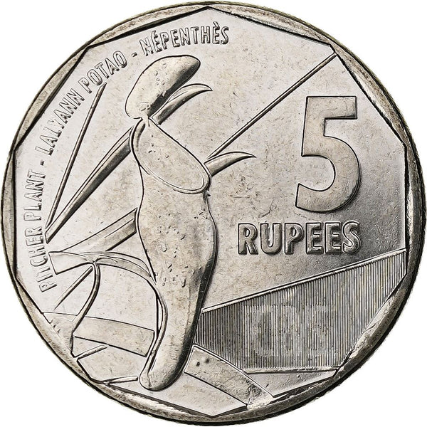 Seychelles | 5 Rupees Coin | Pitcher Plant | Km:181 | 2016