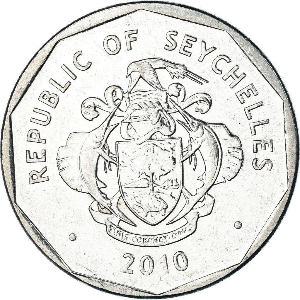 Seychelles | 5 rupees Coin | Magnetic | Palm tree | KM:51.3 | 2010