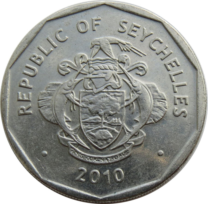 Seychelles | 5 rupees Coin | Magnetic | Palm tree | KM:51.3 | 2010
