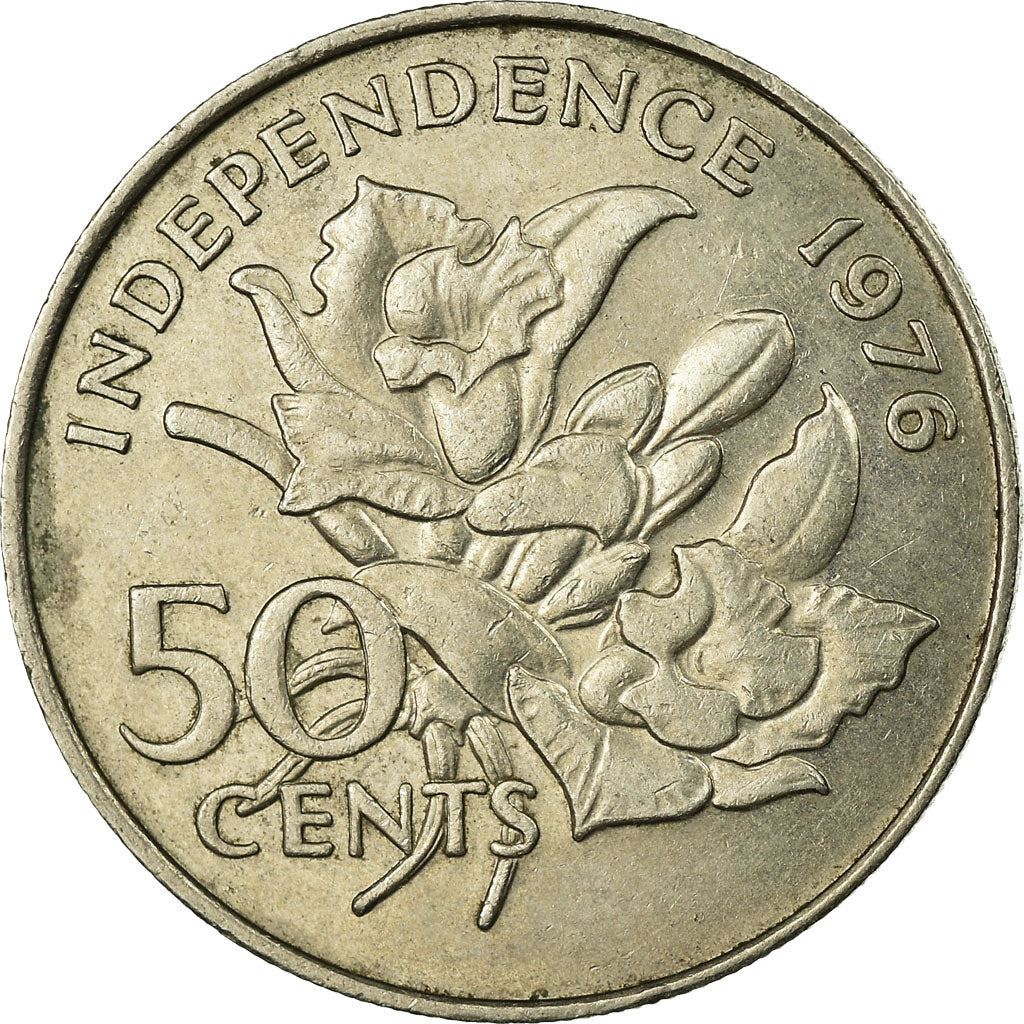 Seychelles | 50 Cents Coin | James Mancham | Km:25 | 1976 - 1977