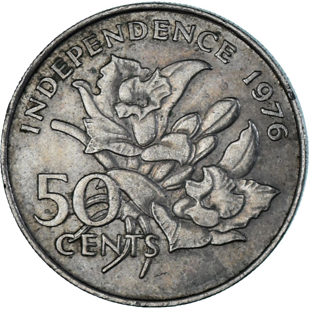 Seychelles | 50 Cents Coin | James Mancham | Km:25 | 1976 - 1977