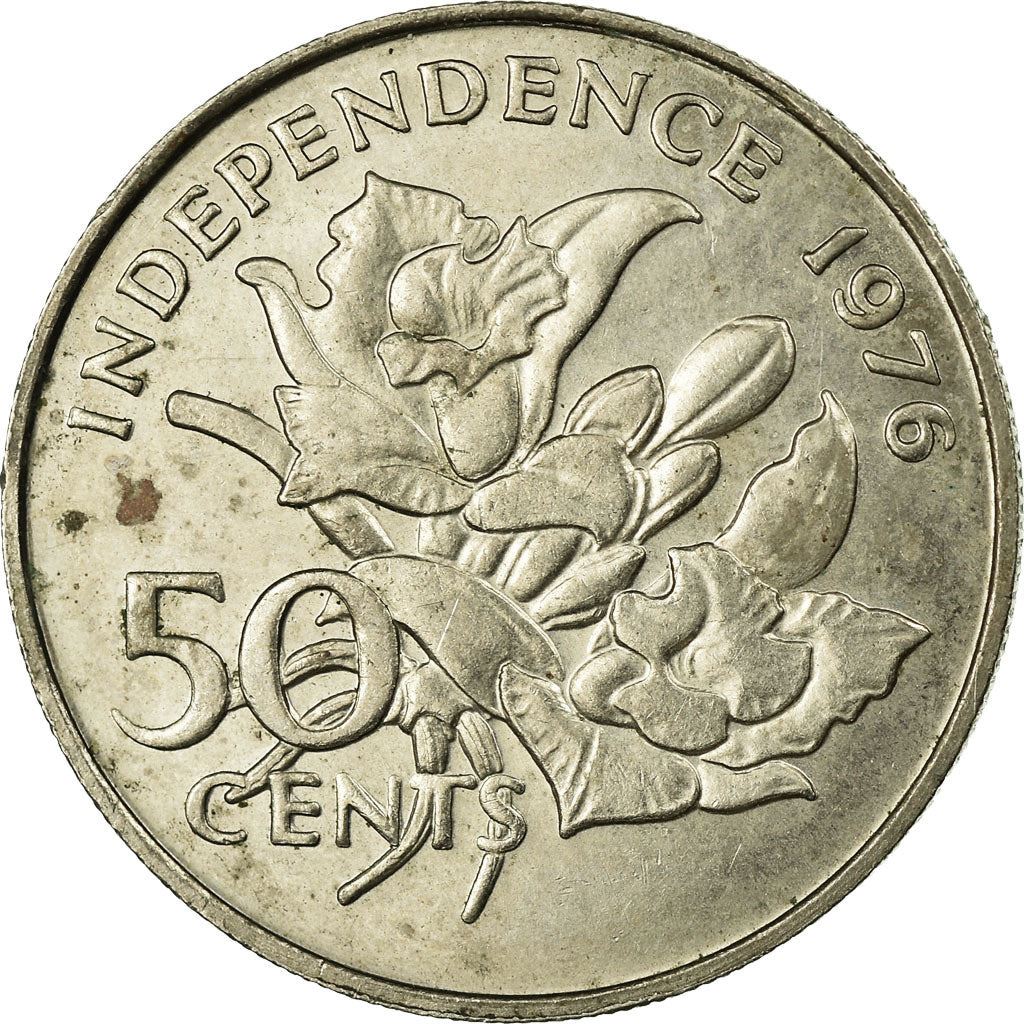 Seychelles | 50 Cents Coin | James Mancham | Km:25 | 1976 - 1977