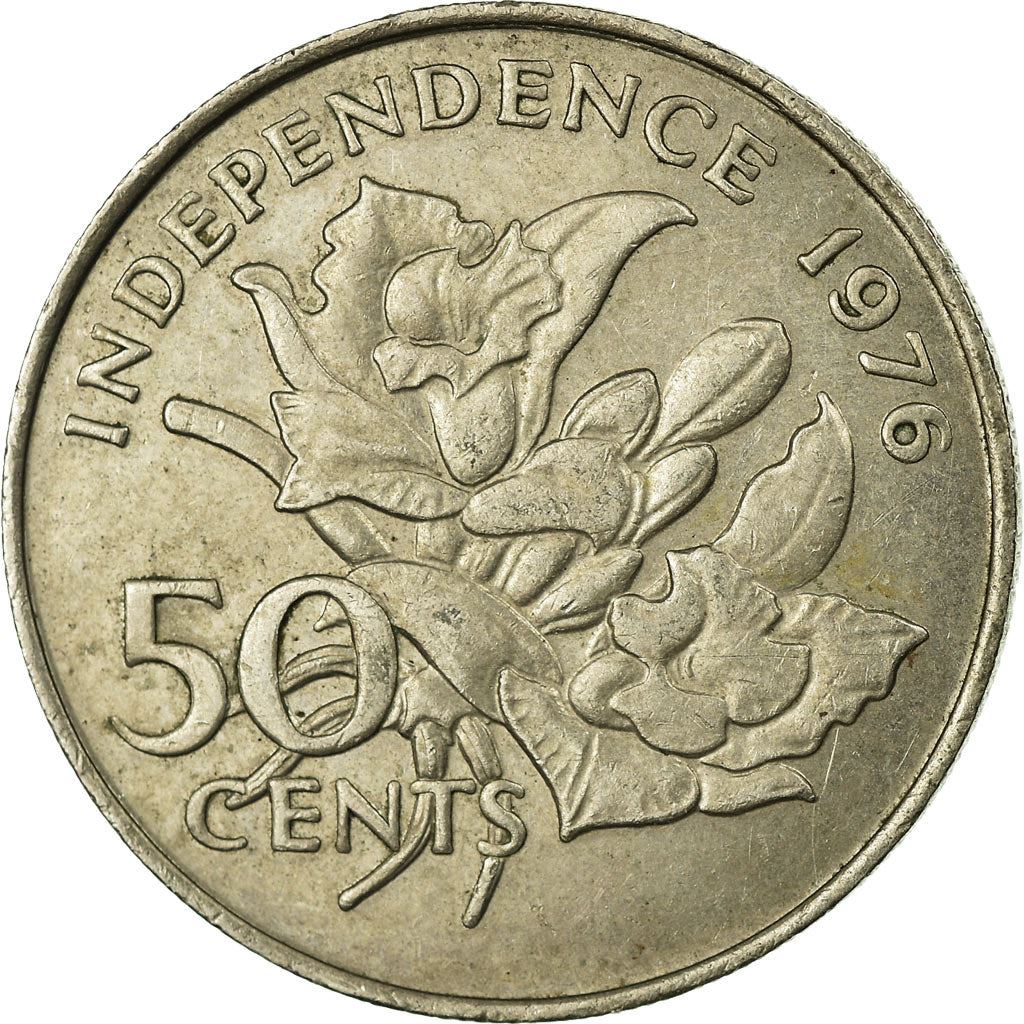 Seychelles | 50 Cents Coin | James Mancham | Km:25 | 1976 - 1977