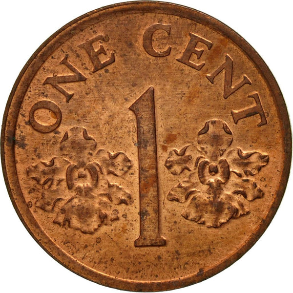 Singapore | 1 Cent Coin | Orchid | Km:49 | 1986 - 1990