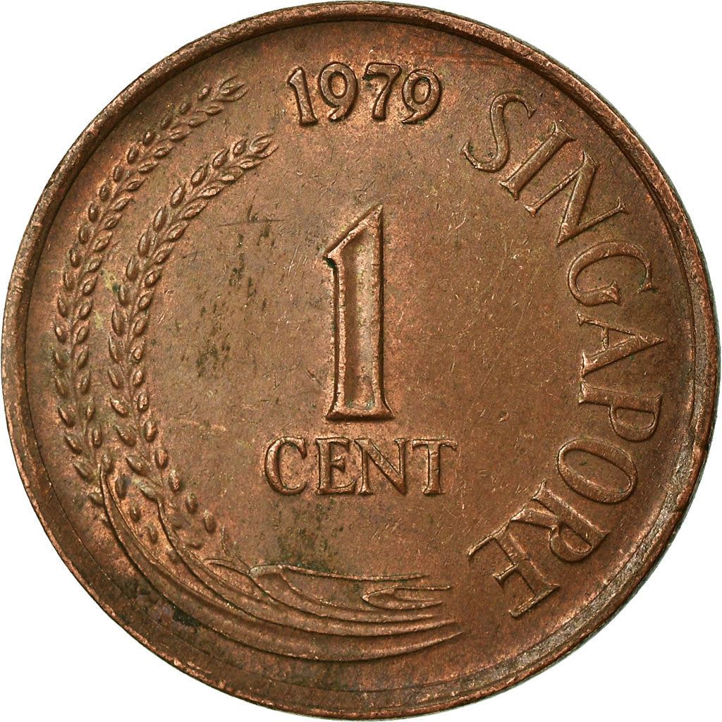 Singapore 1 Cent Coin | magnetic | KM1a | 1976 - 1985 Copper clad steel