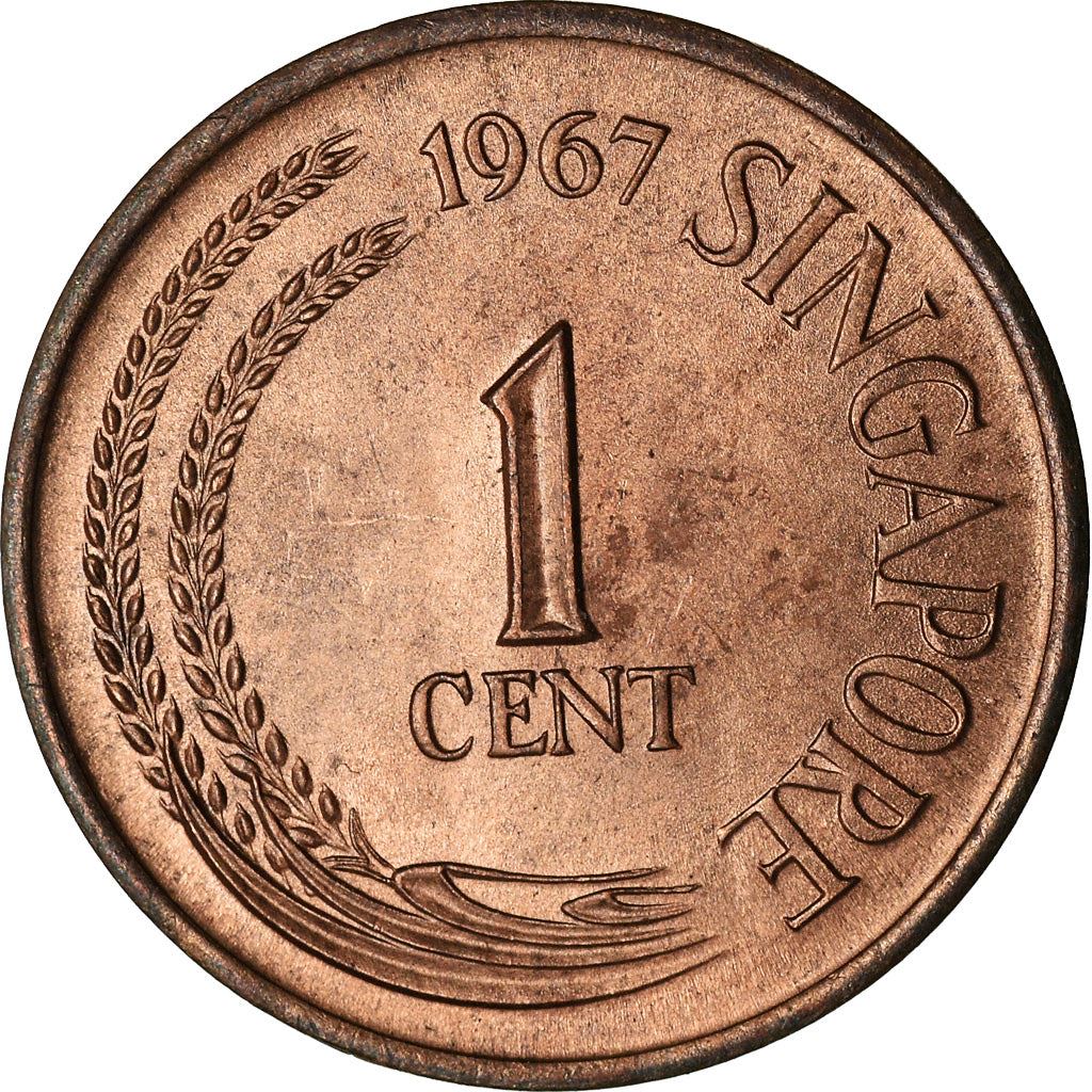 Singapore | 1 Cent Coin | non-magnetic | KM1 | 1967 - 1984 | Bronze