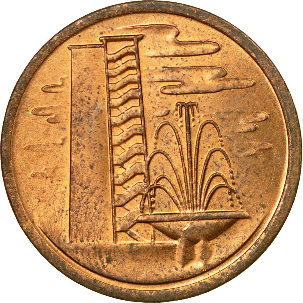 Singapore | 1 Cent Coin | non-magnetic | KM1 | 1967 - 1984 | Bronze