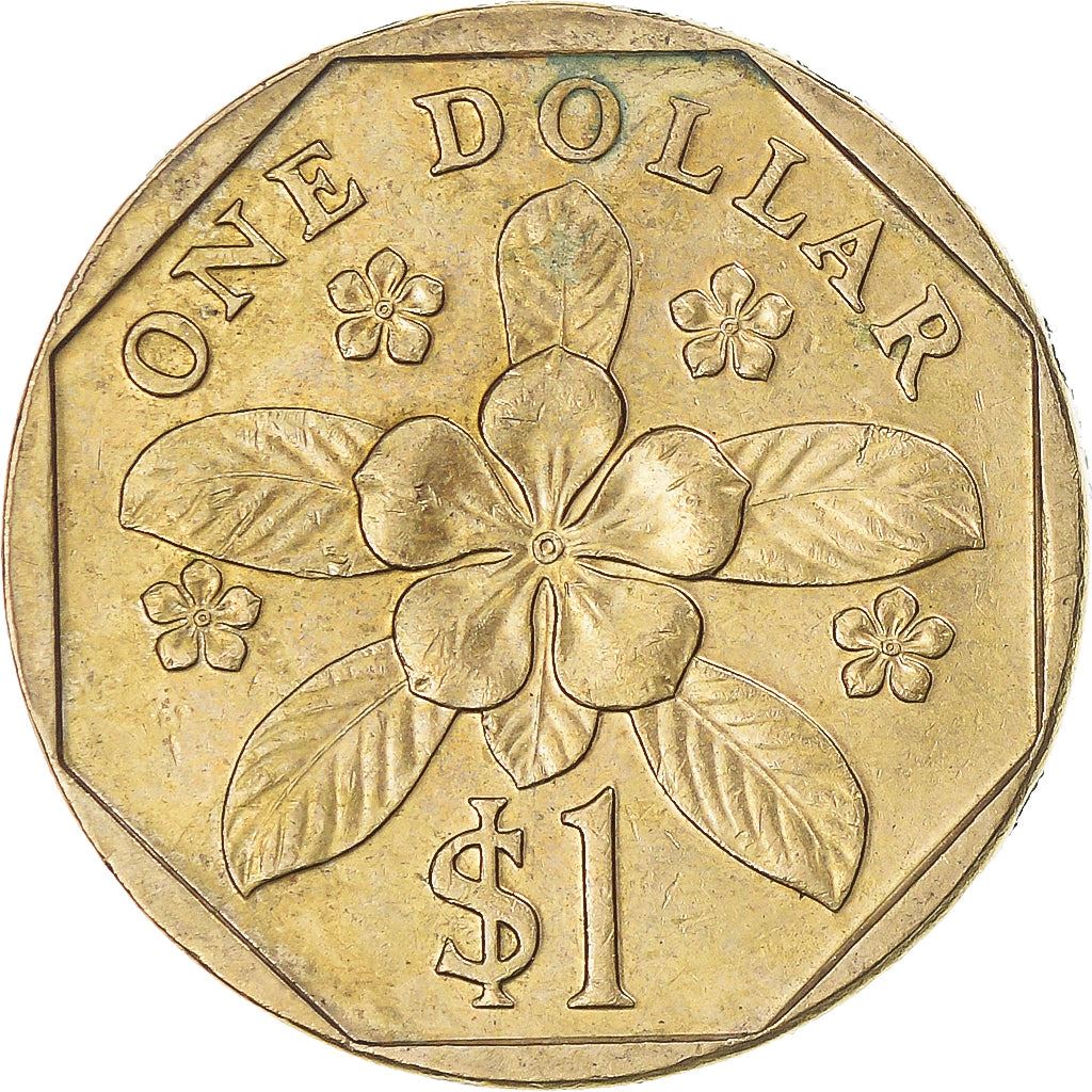 Singapore | 1 Dollar Coin | Ribbon downwards | KM103 | 1992 - 2013 | Aluminium-bronze