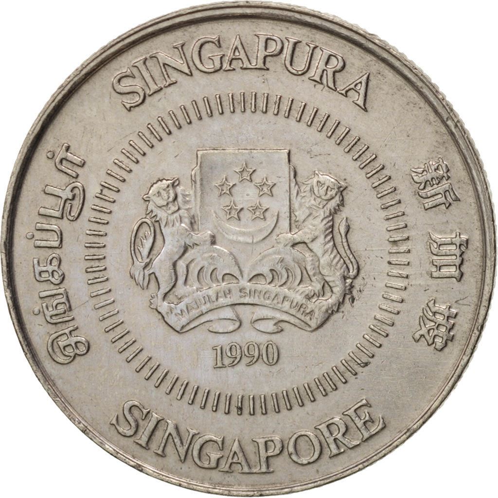 Singapore | 10 Cents Coin | Jasmine plant | Km:51 | 1985 - 1991