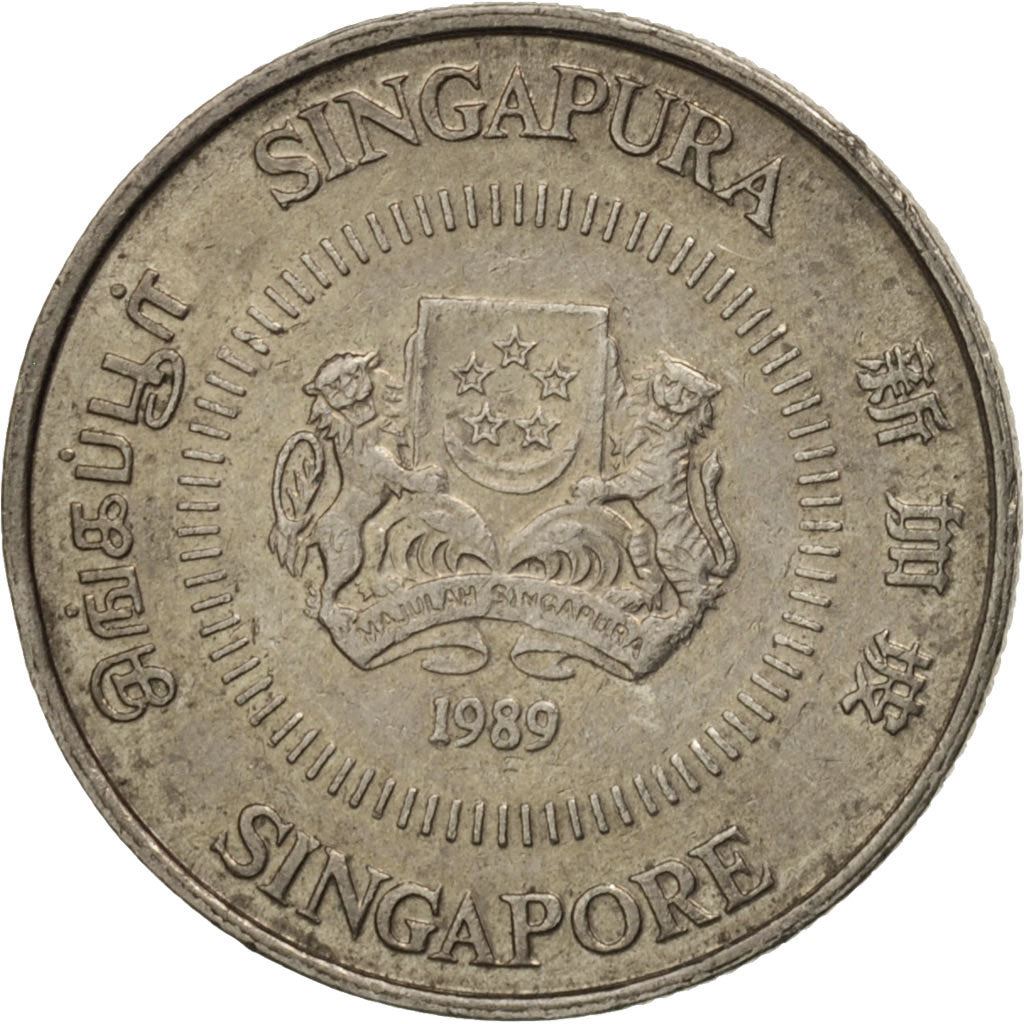 Singapore | 10 Cents Coin | Jasmine plant | Km:51 | 1985 - 1991