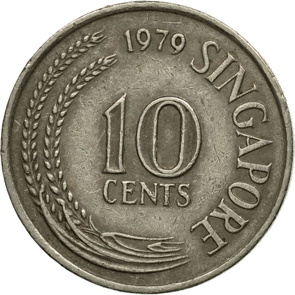 Singapore 10 Cents Coin | KM3 | 1967 - 1985 Copper-nickel