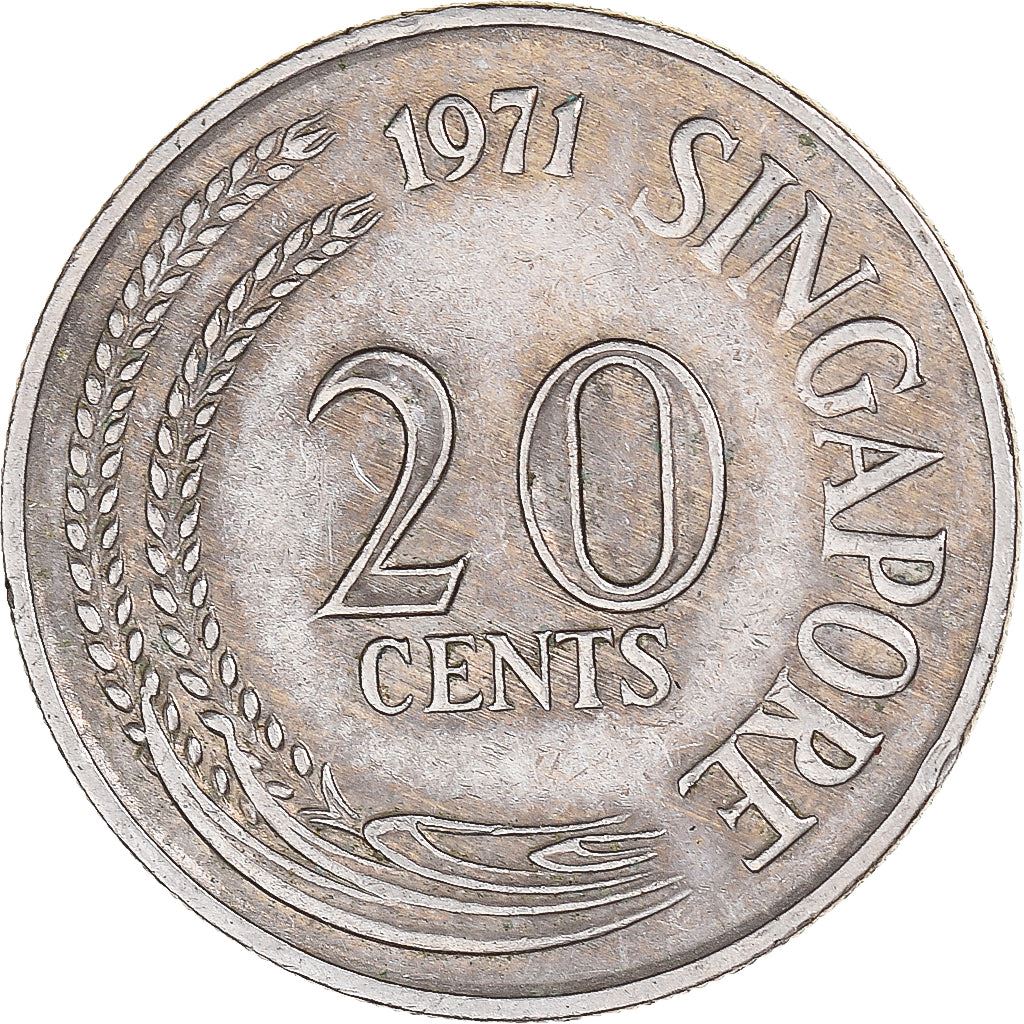 Singapore | 20 Cents Coin | KM4 | 1967 - 1985 Copper-nickel