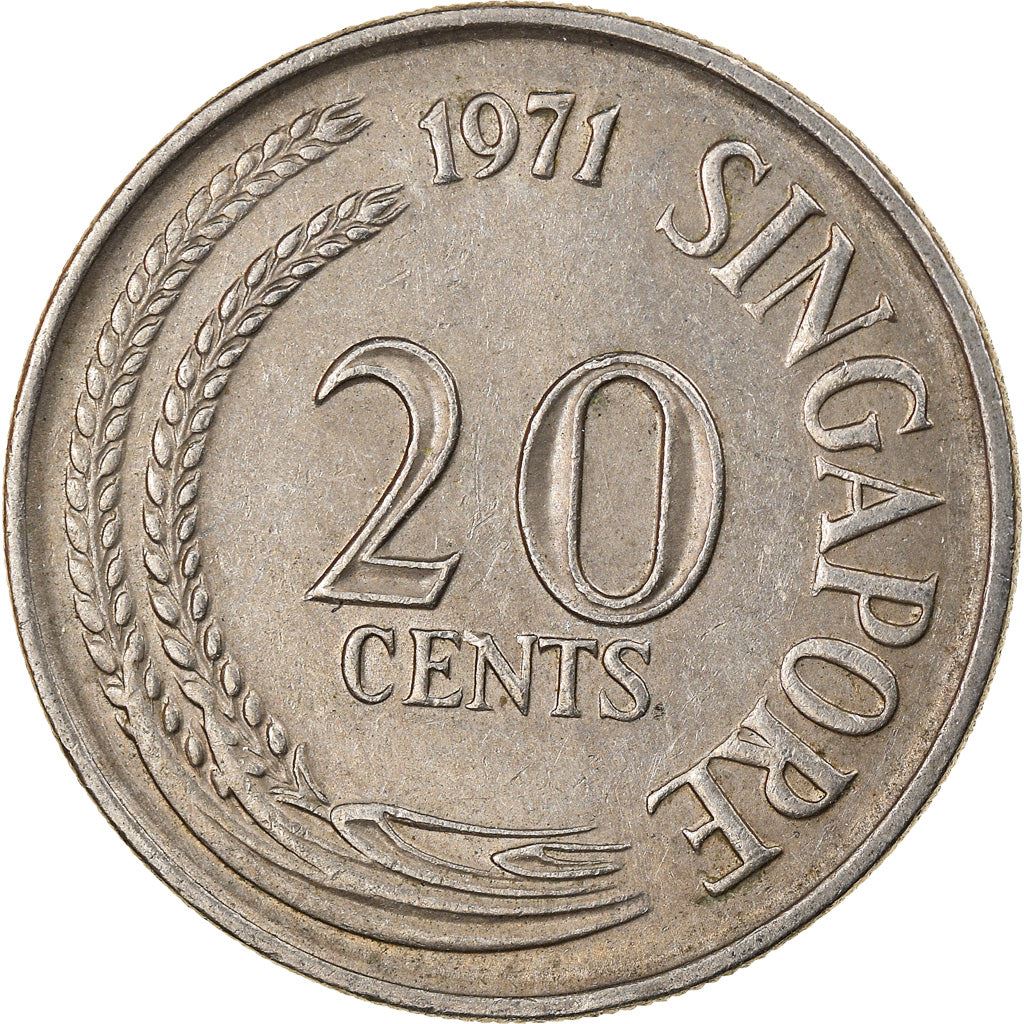 Singapore | 20 Cents Coin | KM4 | 1967 - 1985 Copper-nickel