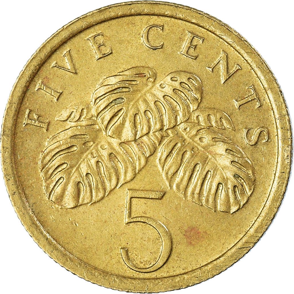 Singapore | 5 Cents Coin | Salad plant | Km:50 | 1985 - 1991