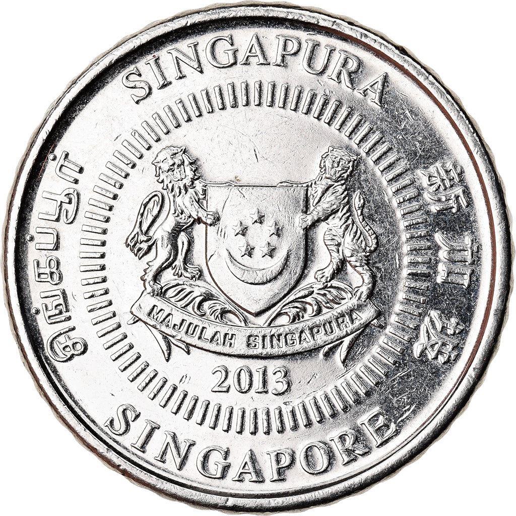 Singapore 50 Cents Coin | KM348 | 2013 - 2019 Nickel plated steel