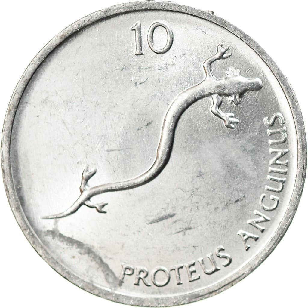 Slovenia 10 Stotinov Coin | Salamander | Olm | KM7 | 1992 - 2006