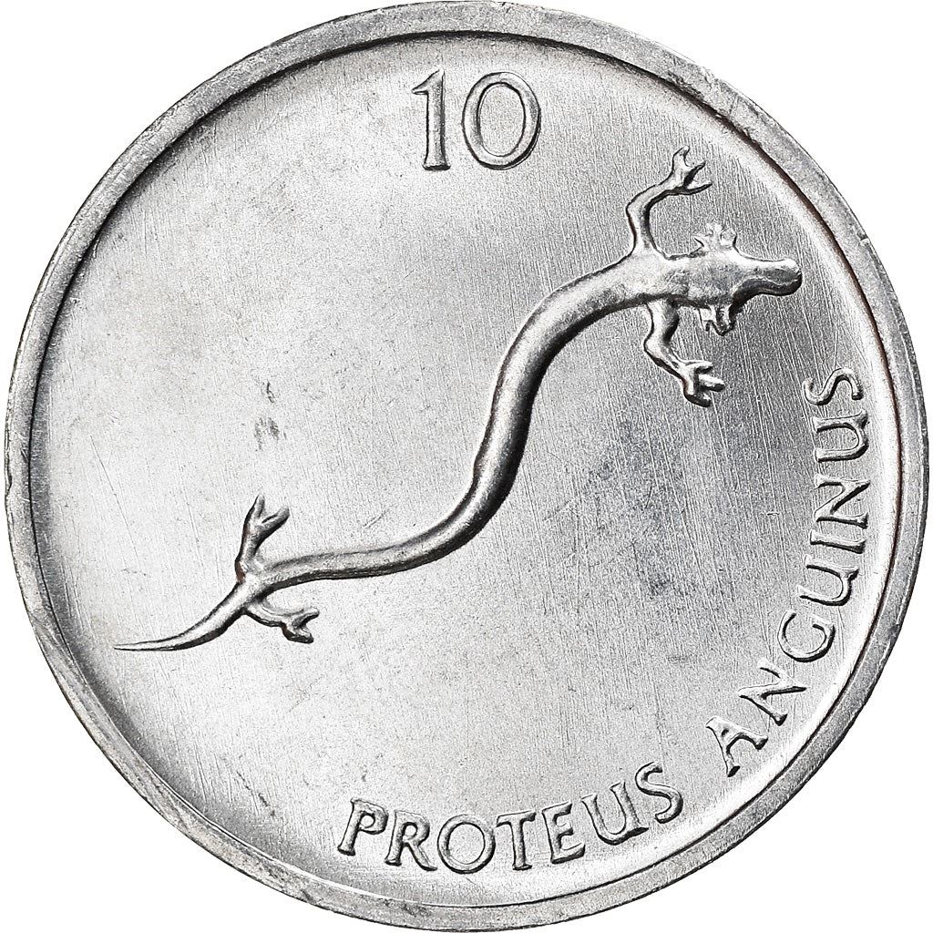 Slovenia 10 Stotinov Coin | Salamander | Olm | KM7 | 1992 - 2006