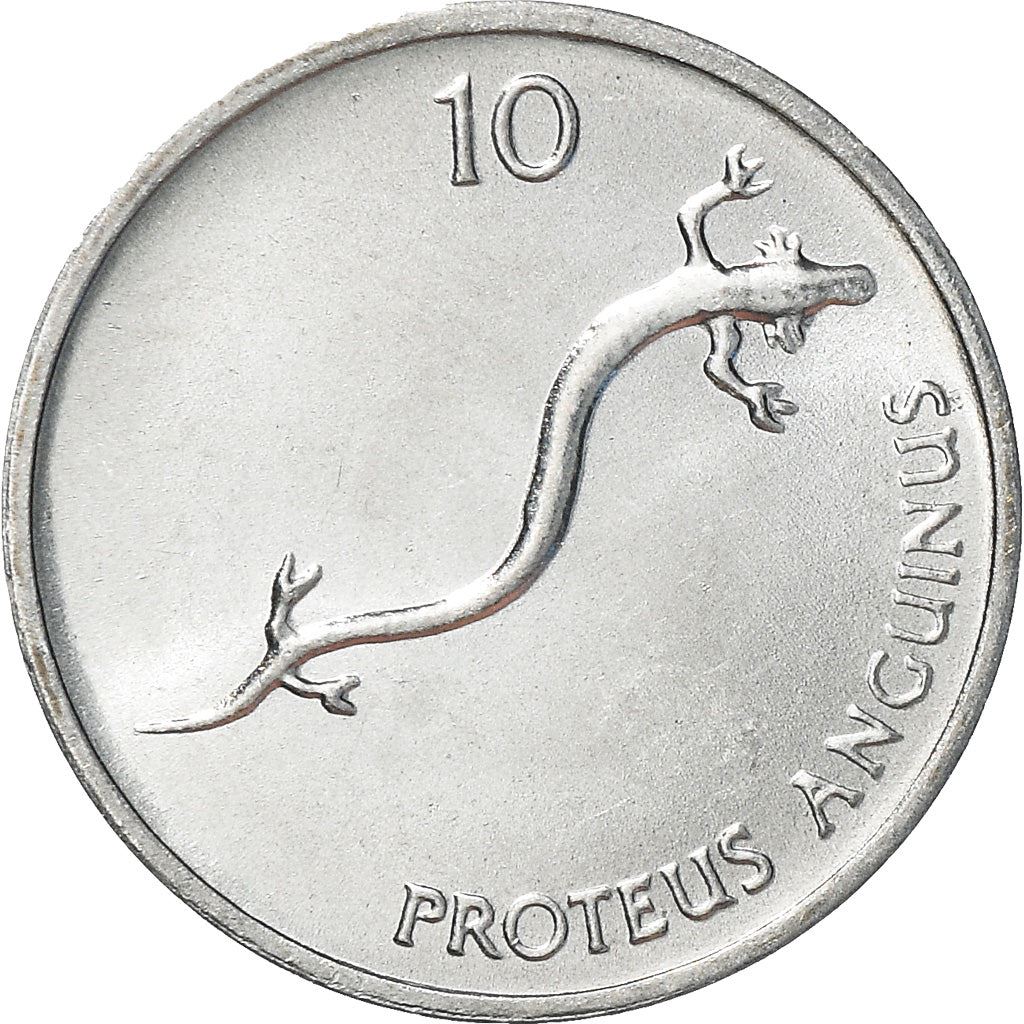 Slovenia 10 Stotinov Coin | Salamander | Olm | KM7 | 1992 - 2006