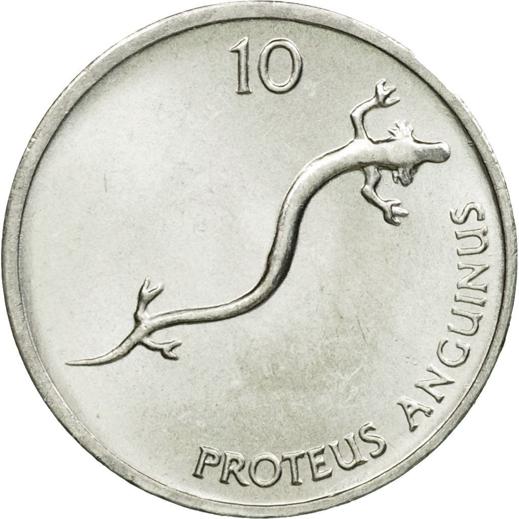 Slovenia 10 Stotinov Coin | Salamander | Olm | KM7 | 1992 - 2006