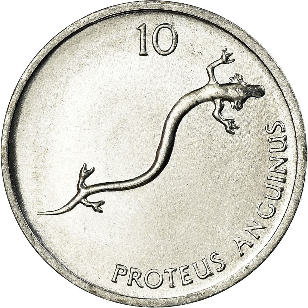 Slovenia 10 Stotinov Coin | Salamander | Olm | KM7 | 1992 - 2006