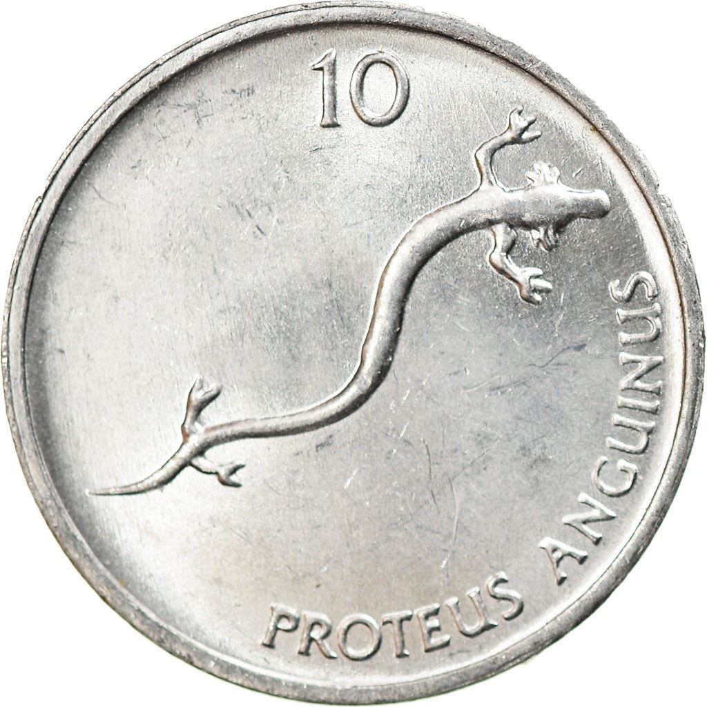 Slovenia 10 Stotinov Coin | Salamander | Olm | KM7 | 1992 - 2006