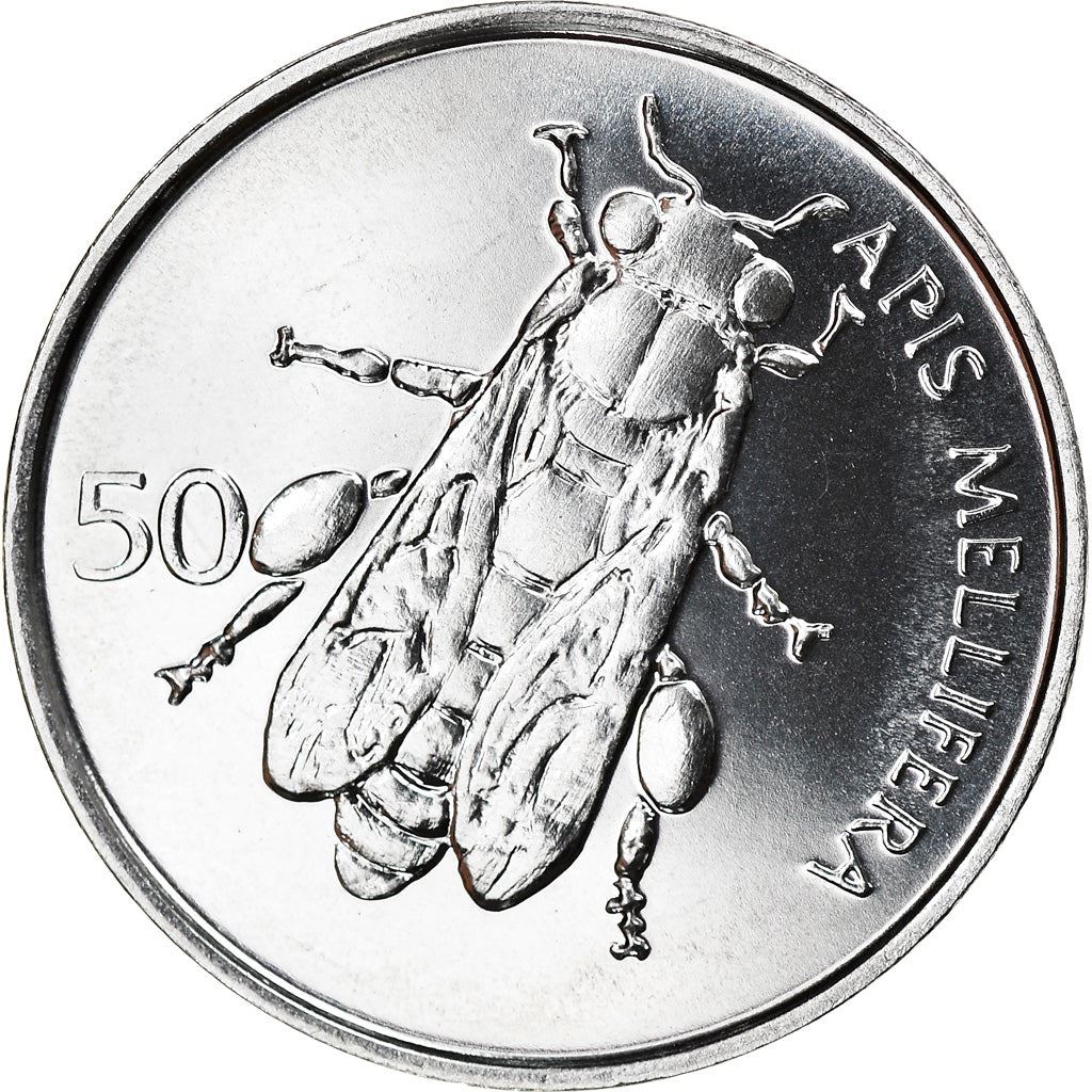 Slovenia 50 Stotinov Coin | Carniolan Honey Bee | KM3 | 1992 - 2006