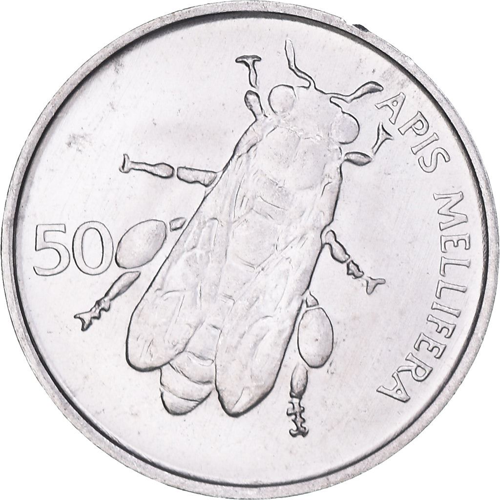 Slovenia 50 Stotinov Coin | Carniolan Honey Bee | KM3 | 1992 - 2006