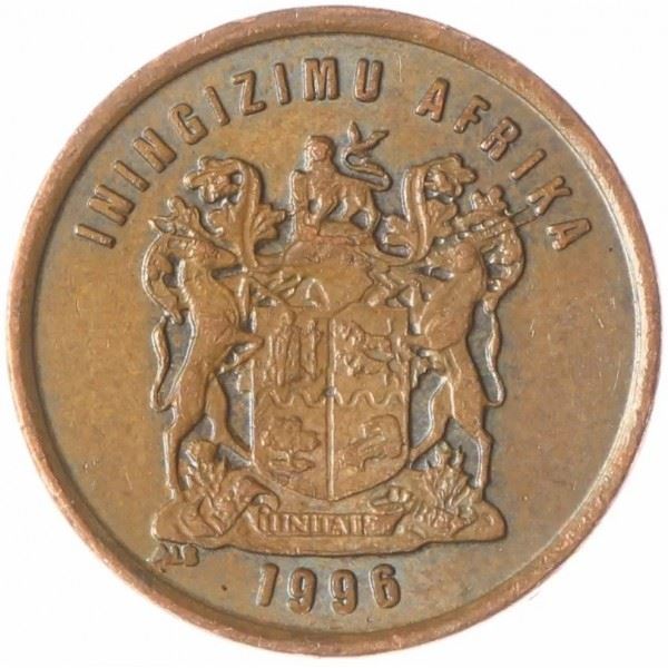 South Africa | 1 Cent Coin | Birds | Sparrows | Km:158 | 1996