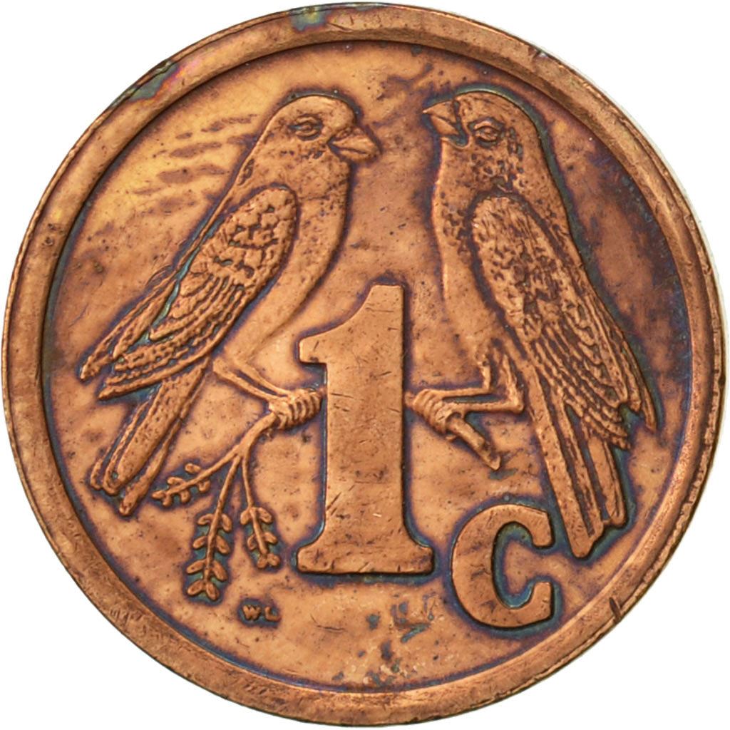 South Africa | 1 Cent Coin | Birds | Sparrows | Km:158 | 1996