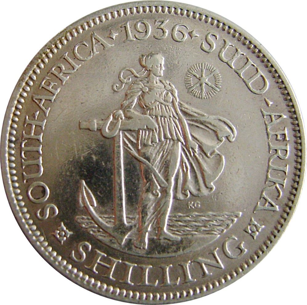 South Africa 1 Shilling Coin | George V Suid Afrika | KM17.3 | 1931 - 1936