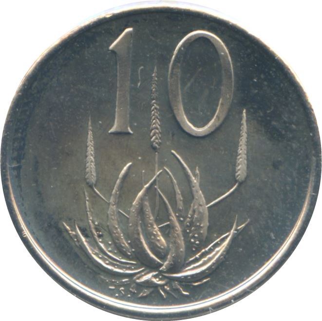 South Africa 10 Cents Coin | Balthazar J. Vorster | KM112 | 1982