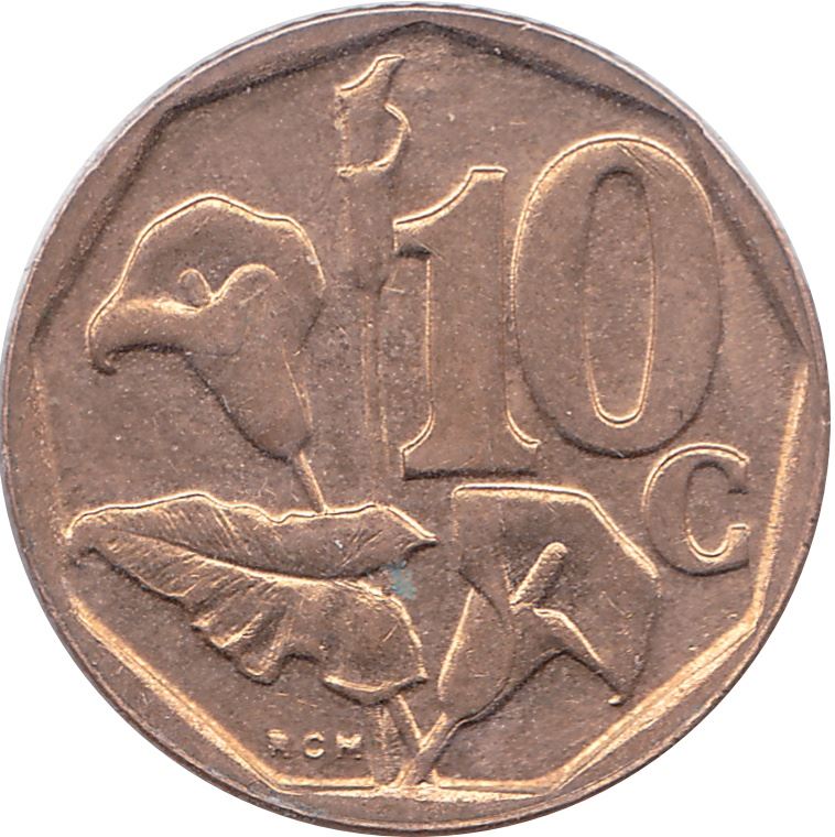 South Africa 10 Cents English Legend - SOUTH AFRICA Coin KM161 1996 - 2000