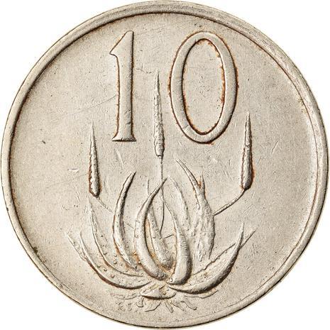 South Africa 10 Cents SOUTH AFRICA - SUID-AFRIKA Coin KM85 1970 - 1989