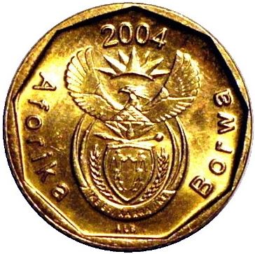 South Africa 10 Cents Tswana Legend - Aforika Borwa Coin KM326 2004