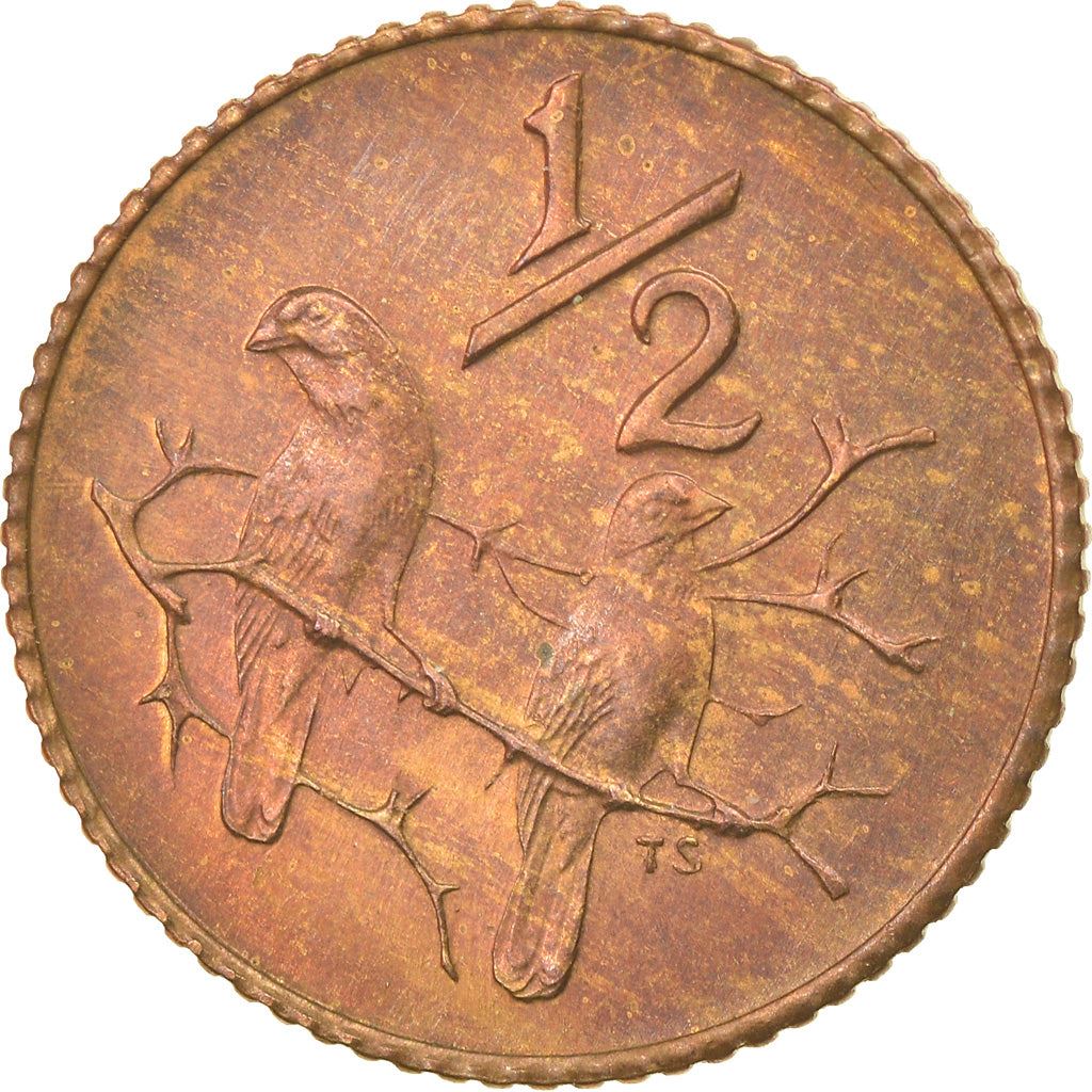 South Africa | 1/2 Cent Coin | Birds | Sparrows | Km:81 | 1970 - 1983