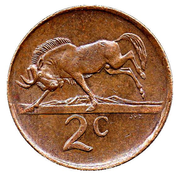 South Africa 2 Cents Coin | Balthazar J. Vorster | KM110 | 1982