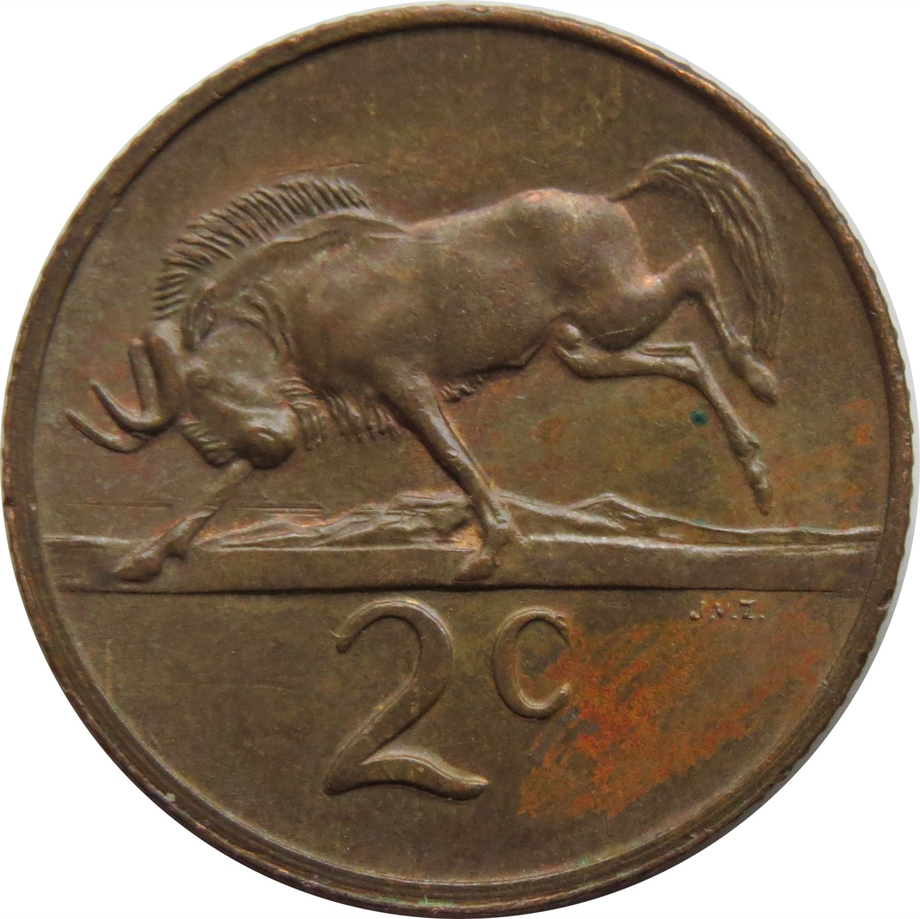 South Africa 2 Cents Coin | Jacobus J. Fouche | KM92 | 1976