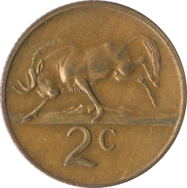 South Africa 2 Cents Coin | Nicolaas J. Diederichs | KM99 | 1979