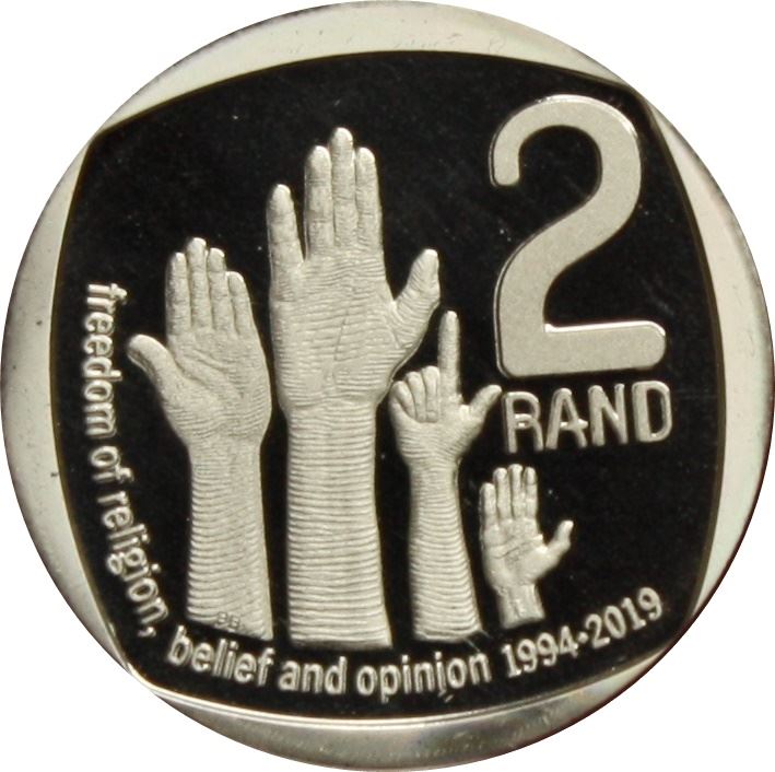 South Africa 2 Rand Coin | Freedom of Religion, Belief and Opinion | 2019 - | 2020