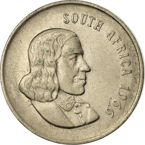 South Africa 20 Cents Afrikaans Legend - SUID-AFRIKA Coin KM69.2 1965 - 1969