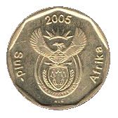 South Africa 20 Cents Afrikaans Legend - Suid-Afrika Coin KM293 2005 - 2018