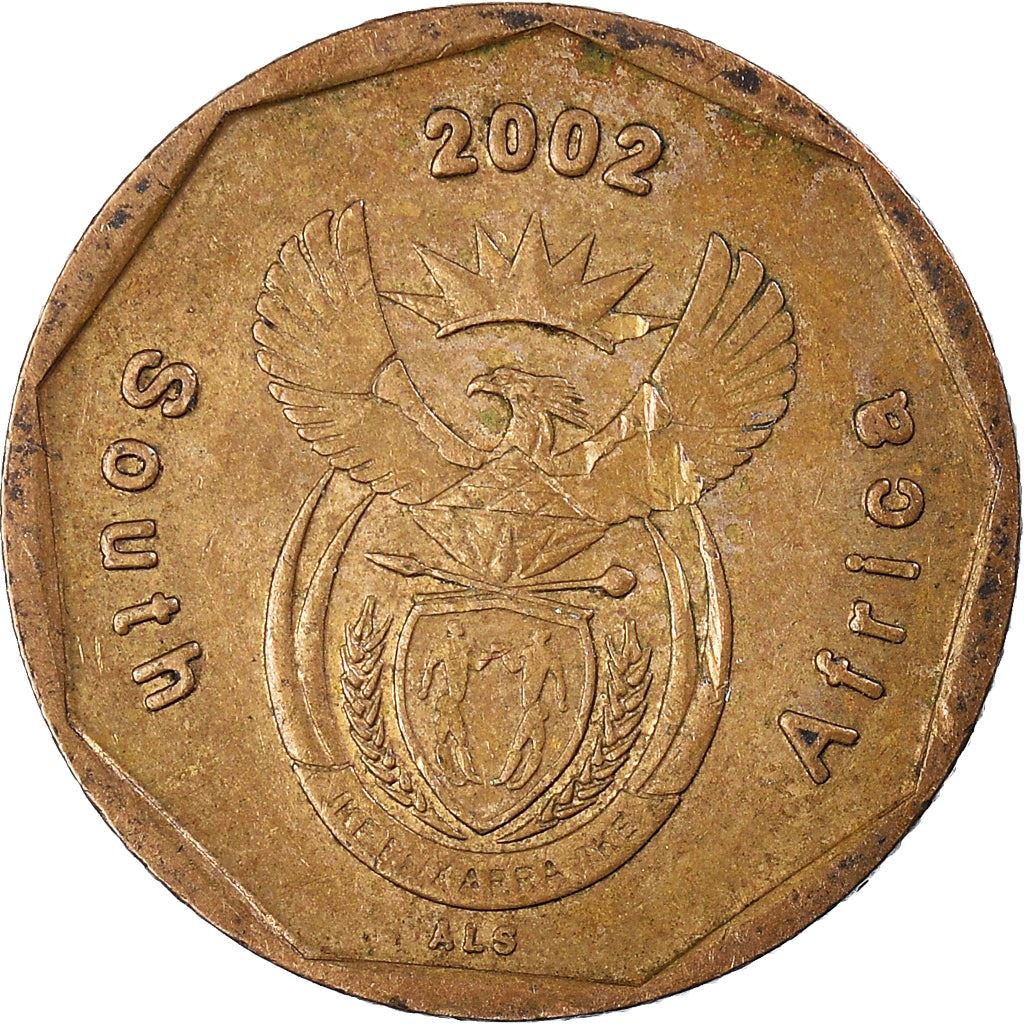 South Africa | 20 Cents Coin | Flowers | King Protea | Km:270 | 2002