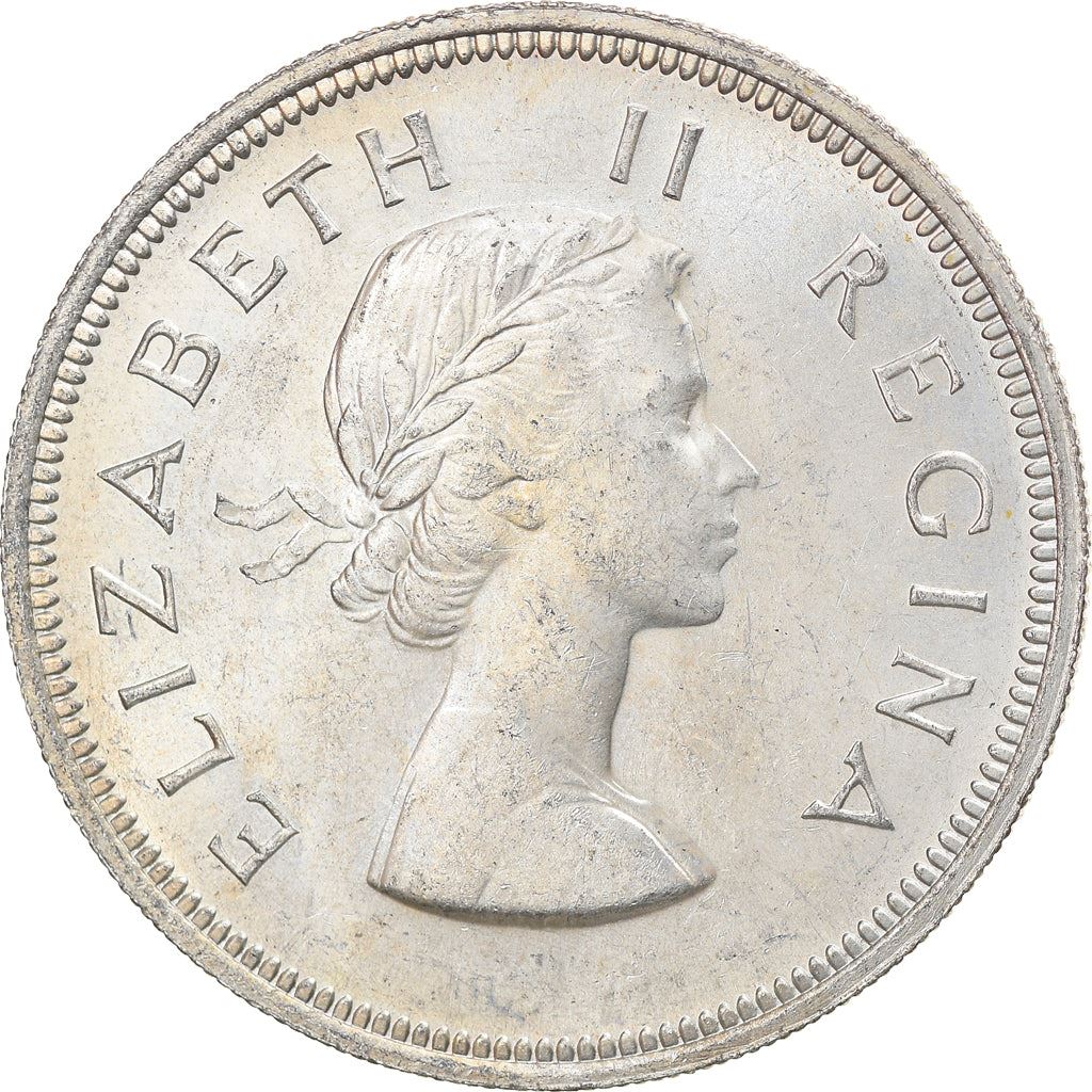 South Africa 2.5 Shillings Coin | Elizabeth II 1st portrait | KM51 | 1953 - 1960