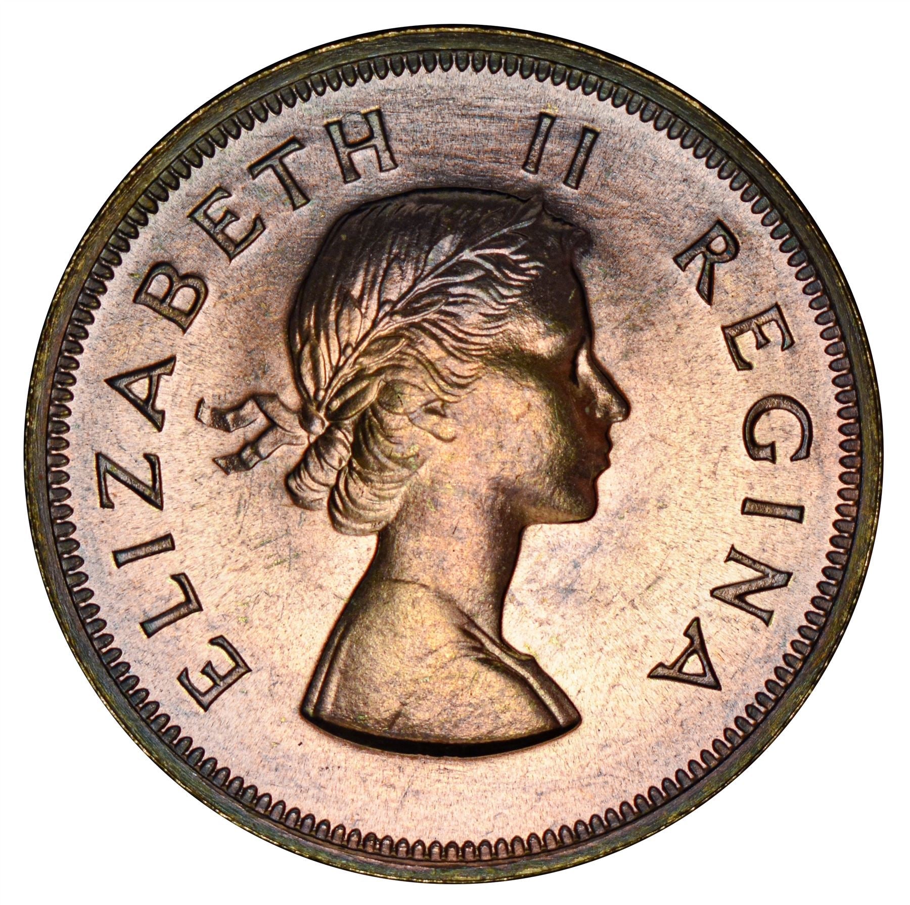 South Africa 2.5 Shillings Coin | Elizabeth II 1st portrait | KM51 | 1953 - 1960