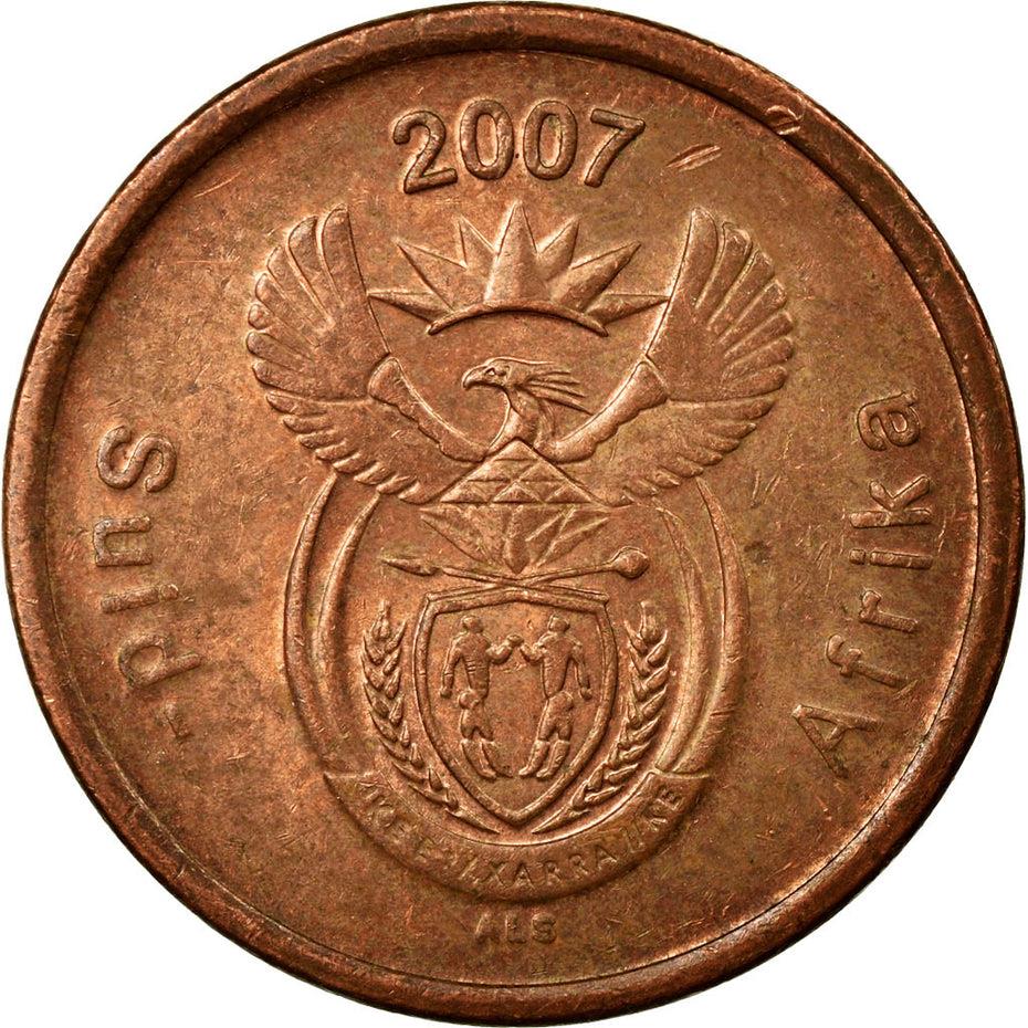 South Africa 5 Cents Afrikaans Legend - Suid-Afrika Coin KM340 2007