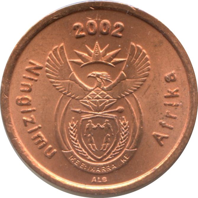 South Africa 5 Cents Swati Legend - Ningizimu Afrika Coin KM268 2002