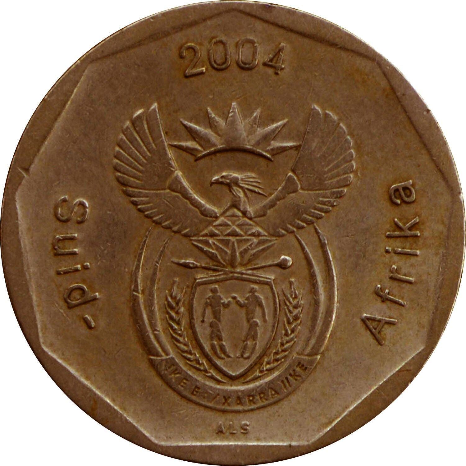 South Africa 50 Cents Afrikaans Legend - Suid-Afrika Coin KM331 2004