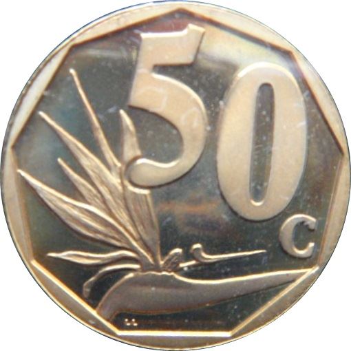 South Africa 50 Cents Coin | Sesotho Legend - AFRIKA BORWA | KM226 | 2000 - 2001